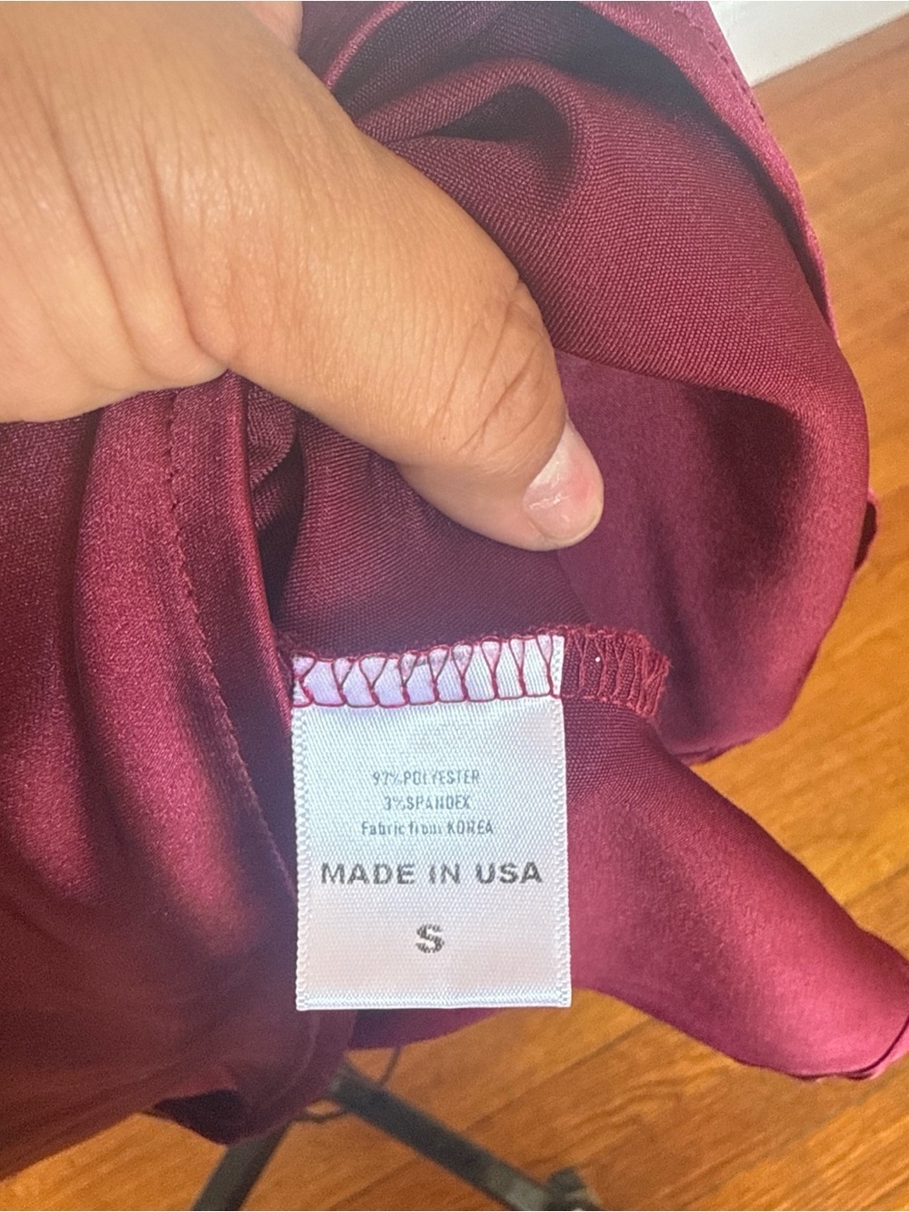 Women's Burgundy Maxi Skirt - Picture 2 of 4